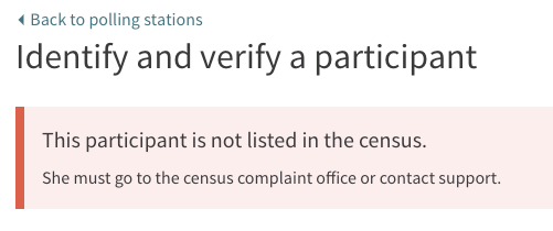 The data provided does not match any census entry.